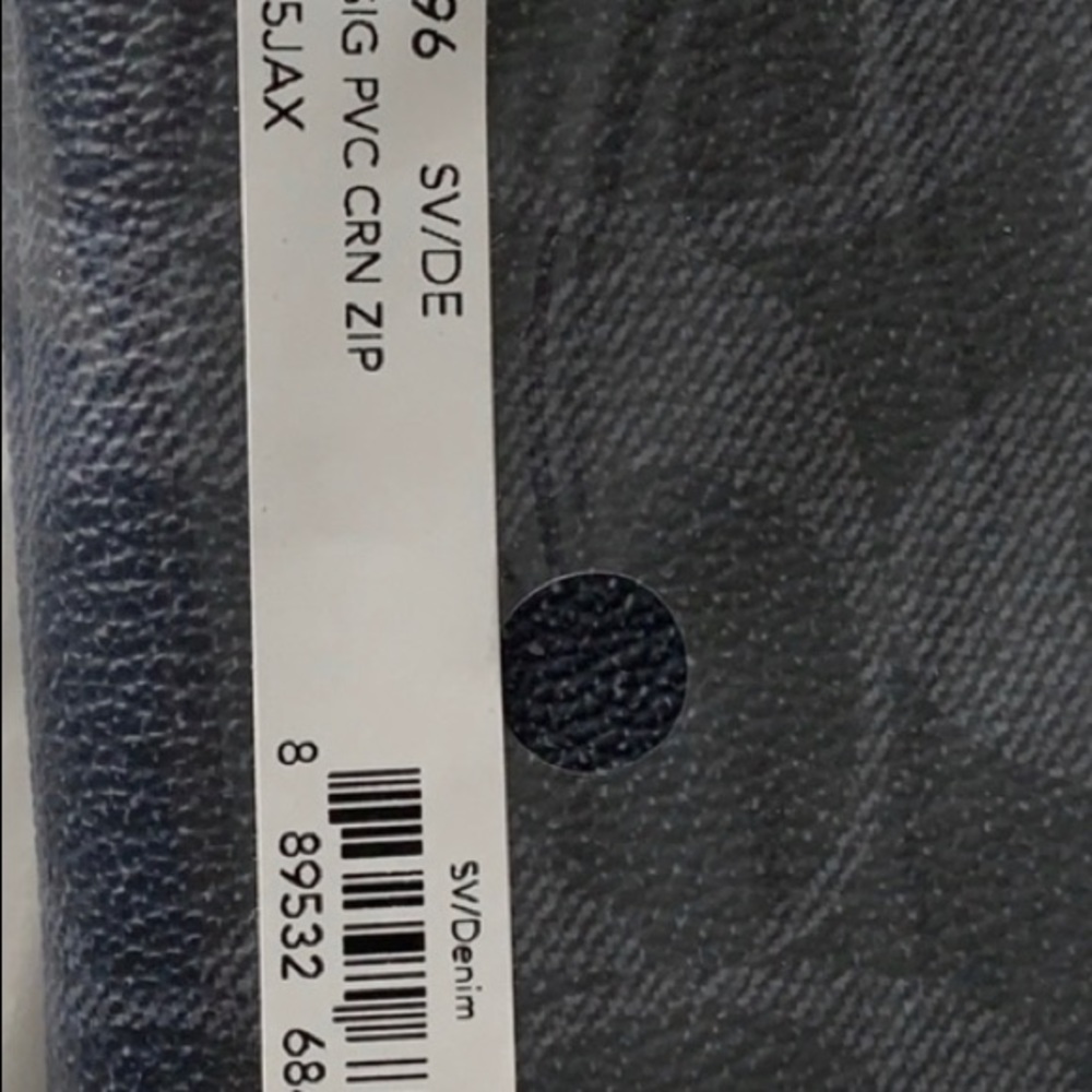 COACH RARE Corner Zip Canvas Den Midnight Wristlet - Picture 5 of 5